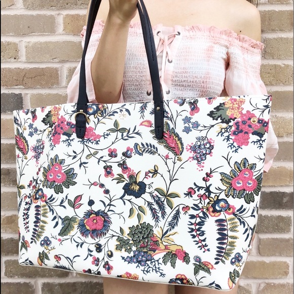 Gaby’sBagsT👜💕-Tory Burch Large Tote Flower - Picture 5 of 7